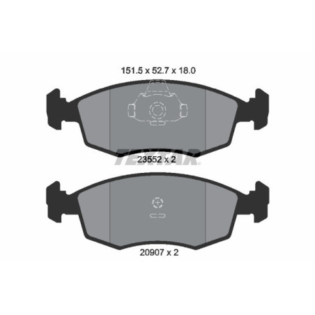 TEXTAR 2355202 Plaquettes de frein Avant pour