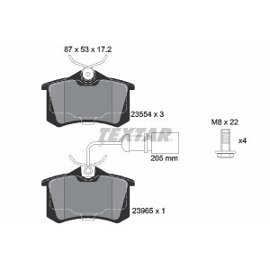TEXTAR 2355403 Brake Pads Set Rear for Sharan Alhambra Galaxy