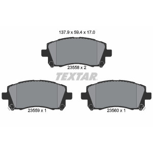 TEXTAR 2355802 Klocki hamulcowe przód dla Legacy Forester Impreza Outback Grandis Lancer