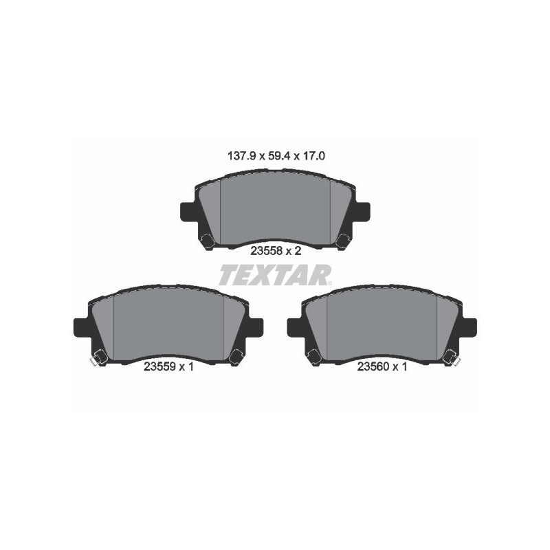 TEXTAR 2355802 Klocki hamulcowe przód dla Legacy Forester Impreza Outback Grandis Lancer