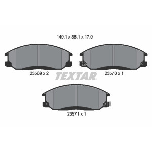 TEXTAR 2356901 Bremsbeläge Vorne für H-1 Rexton Actyon Kyron XG Trajet Grandeur