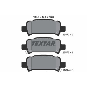 TEXTAR 2357202 Plaquettes de frein arrière pour Impreza Legacy Forester 9-2X Outback