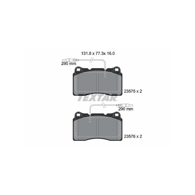 TEXTAR 2357501 Pastiglie freno anteriore per 607 807 C8 Phedra Ulysse