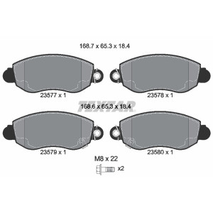 TEXTAR 2357701 Bremsbeläge Vorne für Ford Transit