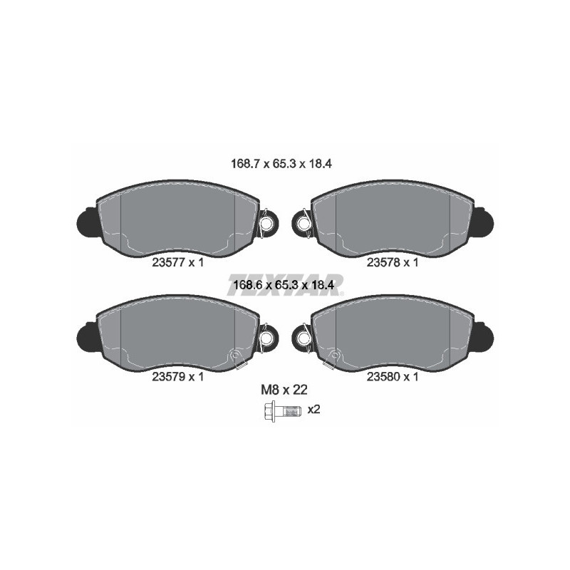 TEXTAR 2357701 Plaquettes de frein Avant pour