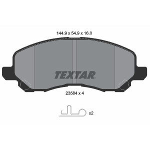 TEXTAR 2358403 Plaquettes de frein avant pour Sebring Avenger Caliber Patriot Compass