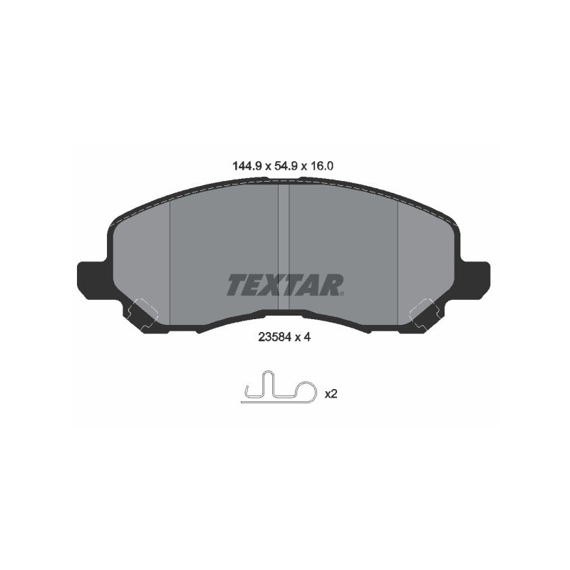TEXTAR 2358403 Klocki hamulcowe przód dla Sebring Avenger Caliber Patriot Compass Flavia