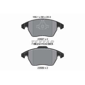 TEXTAR 2358704 Brake Pads Set Front for A1 Golf Jetta Up!