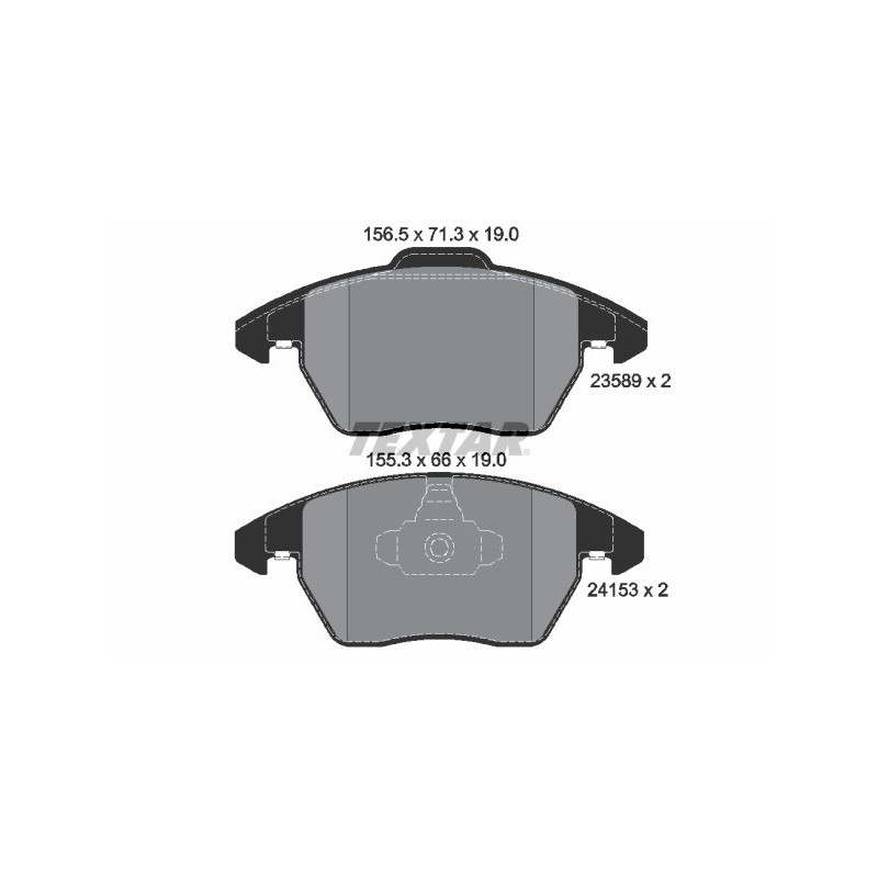 TEXTAR 2358901 Brake Pads Set Front for 208 308 3008 307 C4 RCZ 207
