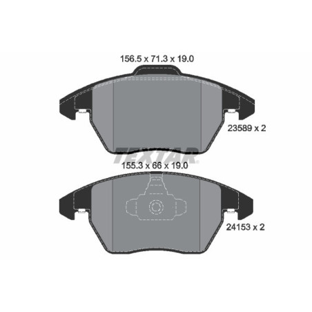 TEXTAR 2358901 Pastillas de freno delantero para 208 308 3008 307 C4 RCZ 207