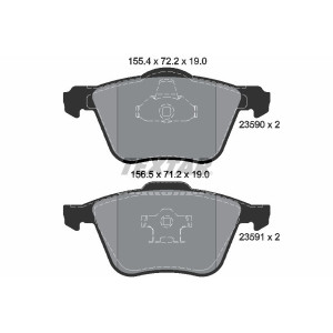 TEXTAR 2359001 Brzdové destičky Přední pro