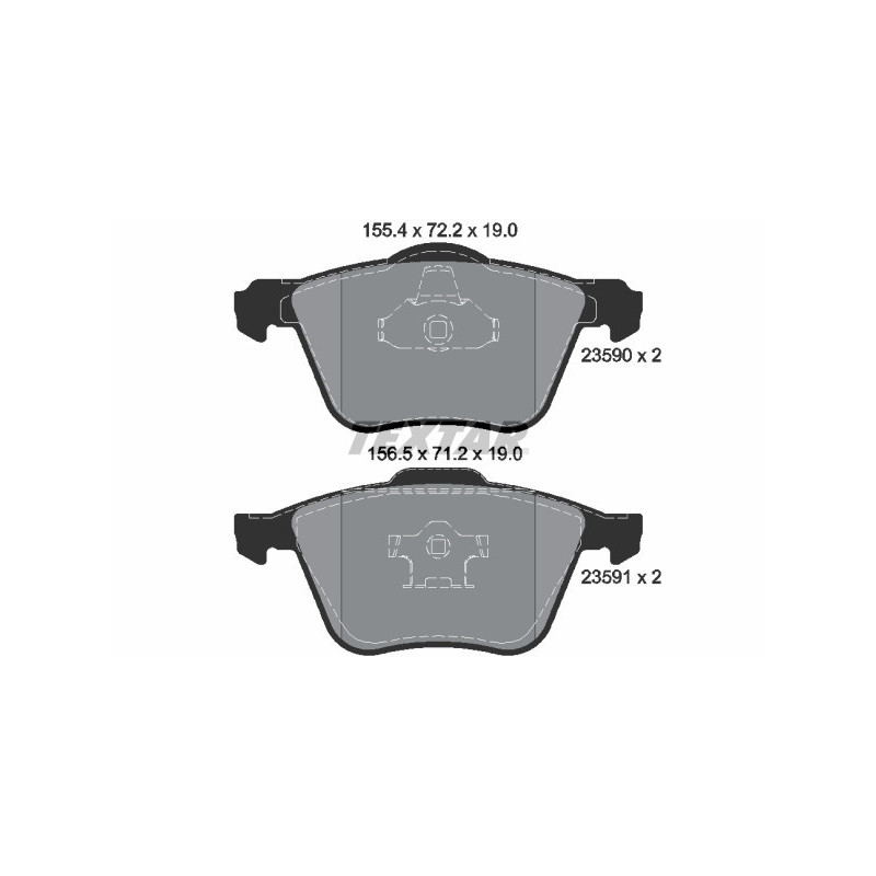 TEXTAR 2359001 Klocki hamulcowe Przód dla