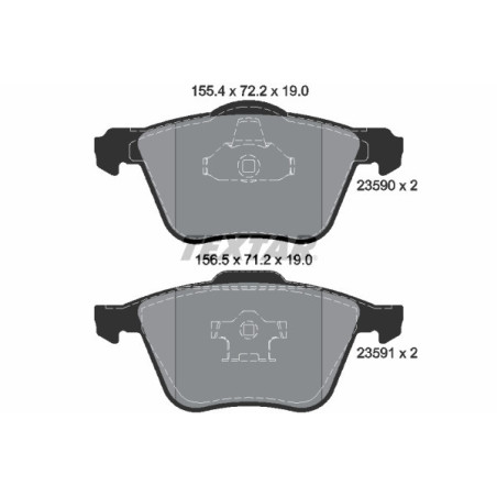 TEXTAR 2359001 Brake Pads Set Front for Volvo V70 XC90