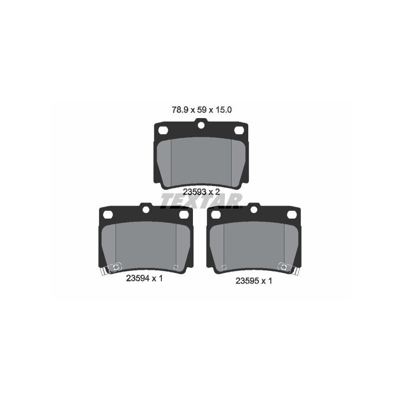 TEXTAR 2359301 Plaquettes de frein arrière pour Mitsubishi PAJERO Galloper