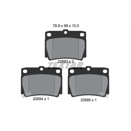 TEXTAR 2359301 Klocki hamulcowe tył dla Mitsubishi PAJERO Galloper