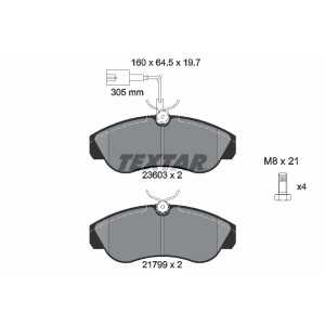 TEXTAR 2360301 Klocki hamulcowe przód dla Ducato Boxer JUMPER