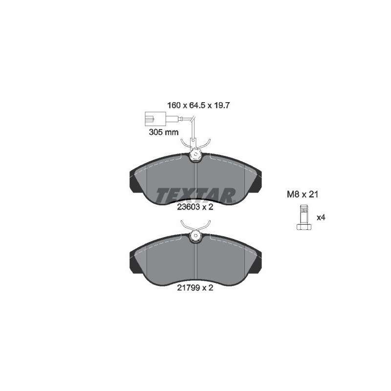 TEXTAR 2360301 Plaquettes de frein Avant pour