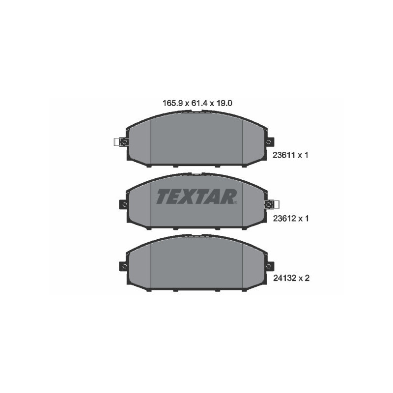 TEXTAR 2361101 Bremsbeläge Vorne für Nissan Patrol