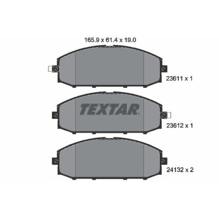 TEXTAR 2361101 Pastiglie freno anteriore per Nissan Patrol