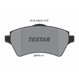 TEXTAR 2361501 Brzdové platničky predný pre Land Rover Freelander