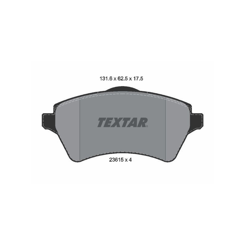 TEXTAR 2361501 Brake Pads Set Front for Land Rover Freelander