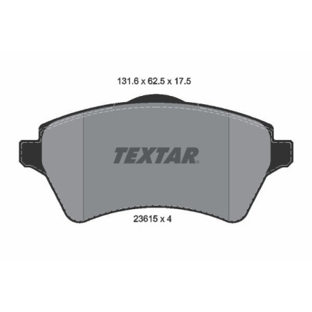 TEXTAR 2361501 Brake Pads Set Front for Land Rover Freelander