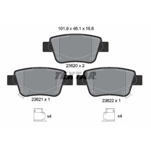 TEXTAR 2362002 Brake Pads Set Rear for