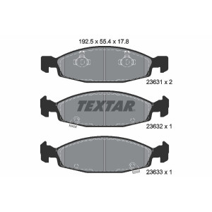 TEXTAR 2363101 Brake Pads Set Front for Jeep Cherokee