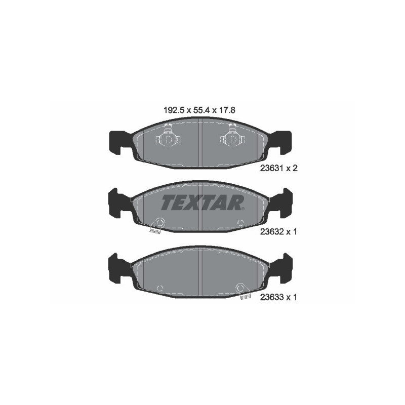TEXTAR 2363101 Bremsbeläge Vorne für Jeep Cherokee