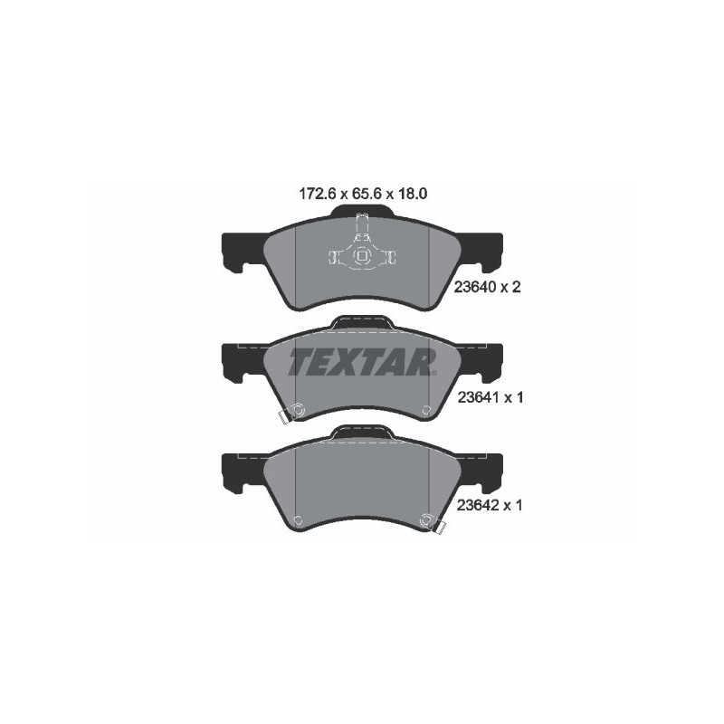 TEXTAR 2364001 Pastiglie freno anteriore per Voyager Caravan
