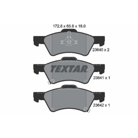 TEXTAR 2364001 Pastillas de freno delantero para Voyager Caravan