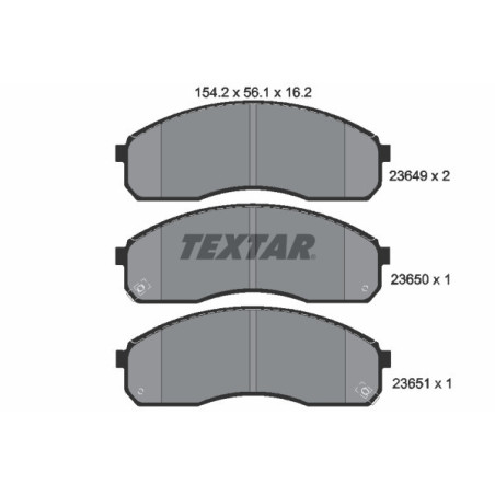 TEXTAR 2364901 Bremsbeläge Vorne für Kia Carnival Pregio