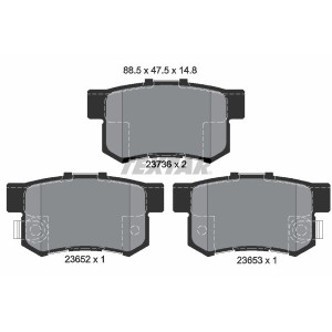 TEXTAR 2365201 Brake Pads Set Rear for Accord Civic CR-V FR-V Jazz H6 S2000 Shuttle Stream Prelude