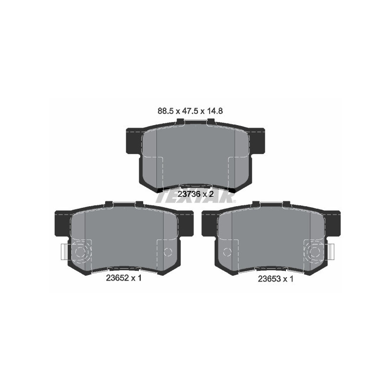 TEXTAR 2365201 Brake Pads Set Rear for