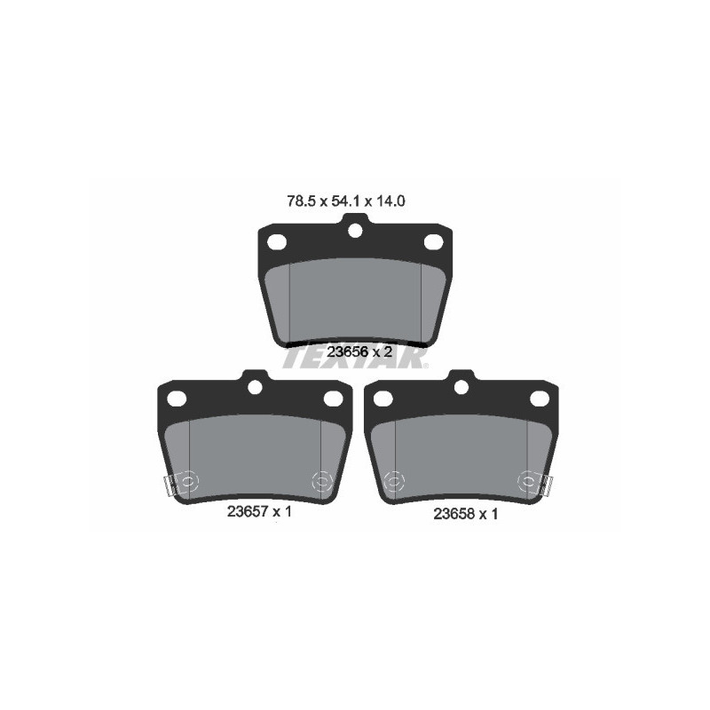 TEXTAR 2365601 Bremsbeläge Hinten für DR Tiggo
