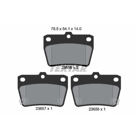 TEXTAR 2365601 Bremsbeläge Hinten für DR Tiggo