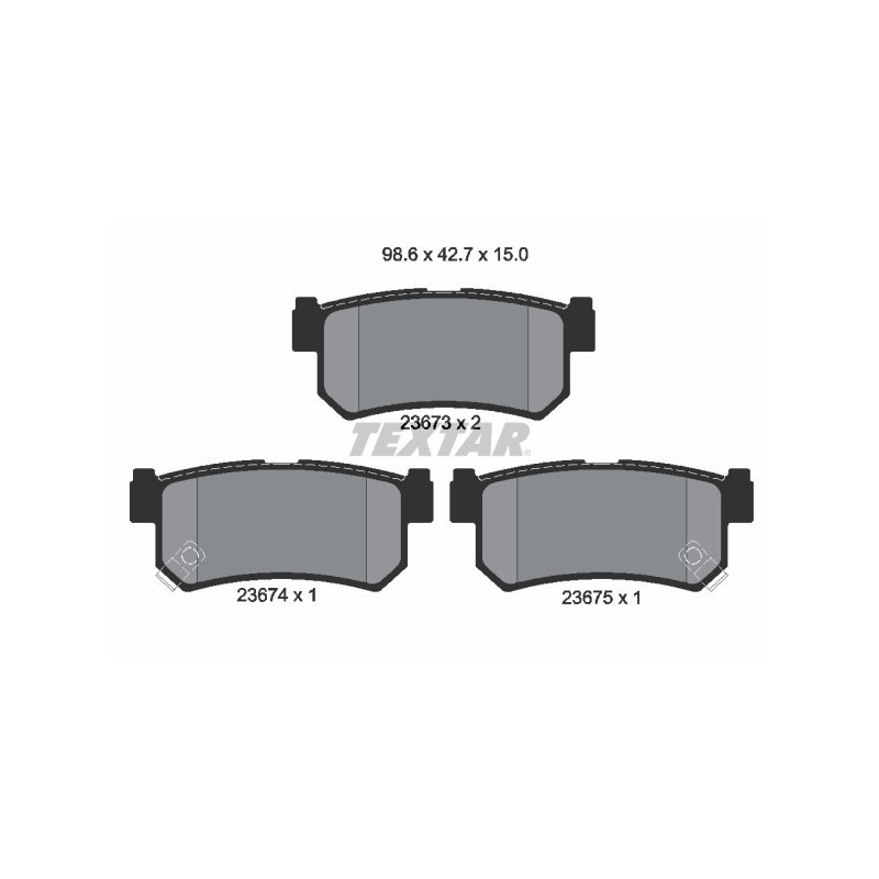 TEXTAR 2367301 Klocki hamulcowe Tył dla