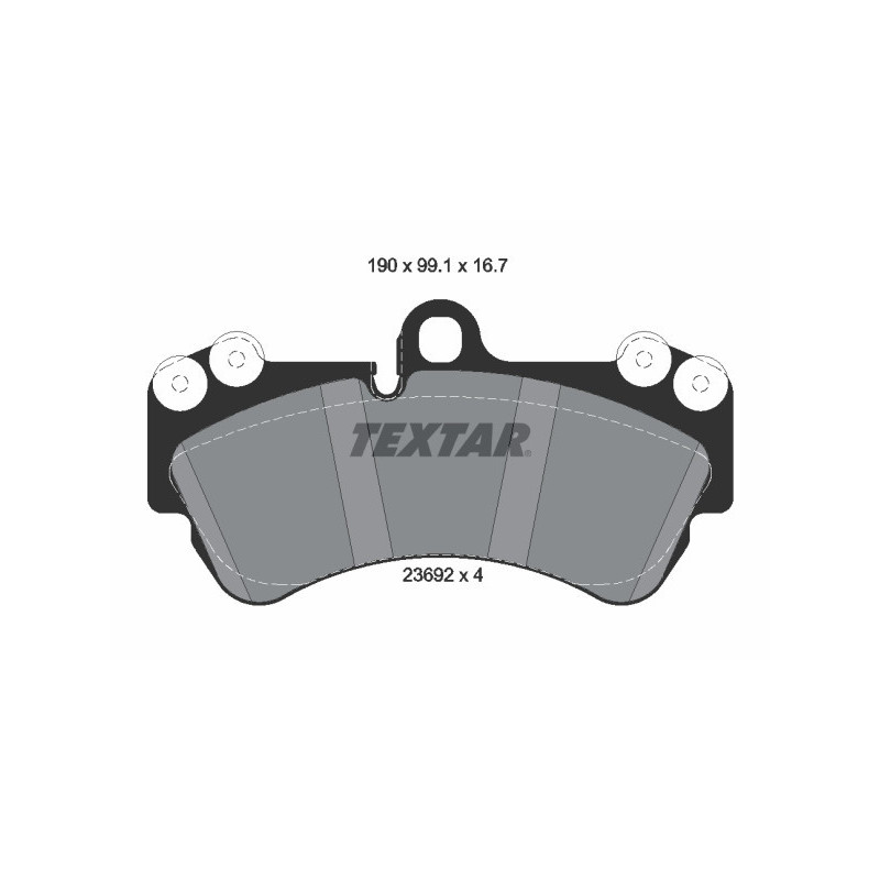TEXTAR 2369202 Brzdové platničky predný pre Touareg Cayenne G
