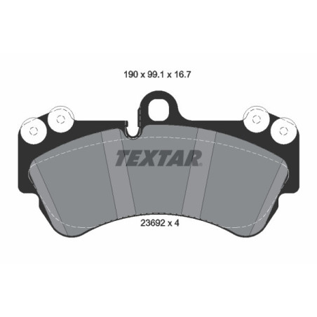 TEXTAR 2369202 Klocki hamulcowe przód dla Touareg Cayenne G