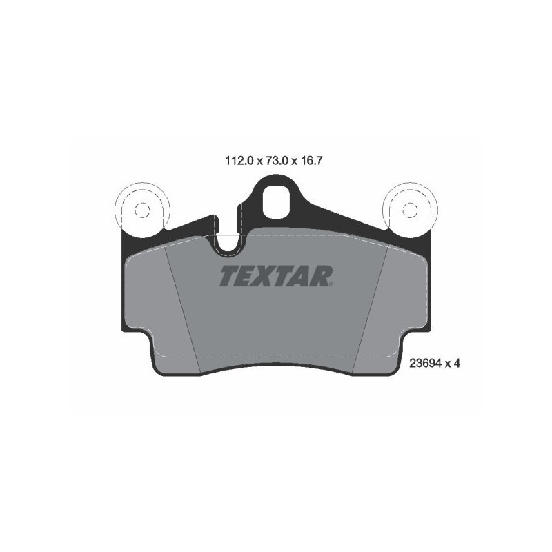TEXTAR 2369402 Brake Pads Set Rear for Q7 Cayenne Touareg