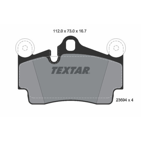 TEXTAR 2369402 Brzdové platničky zadný pre Q7 Cayenne Touareg