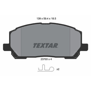 TEXTAR 2370301 Klocki hamulcowe przód dla Highlander RX