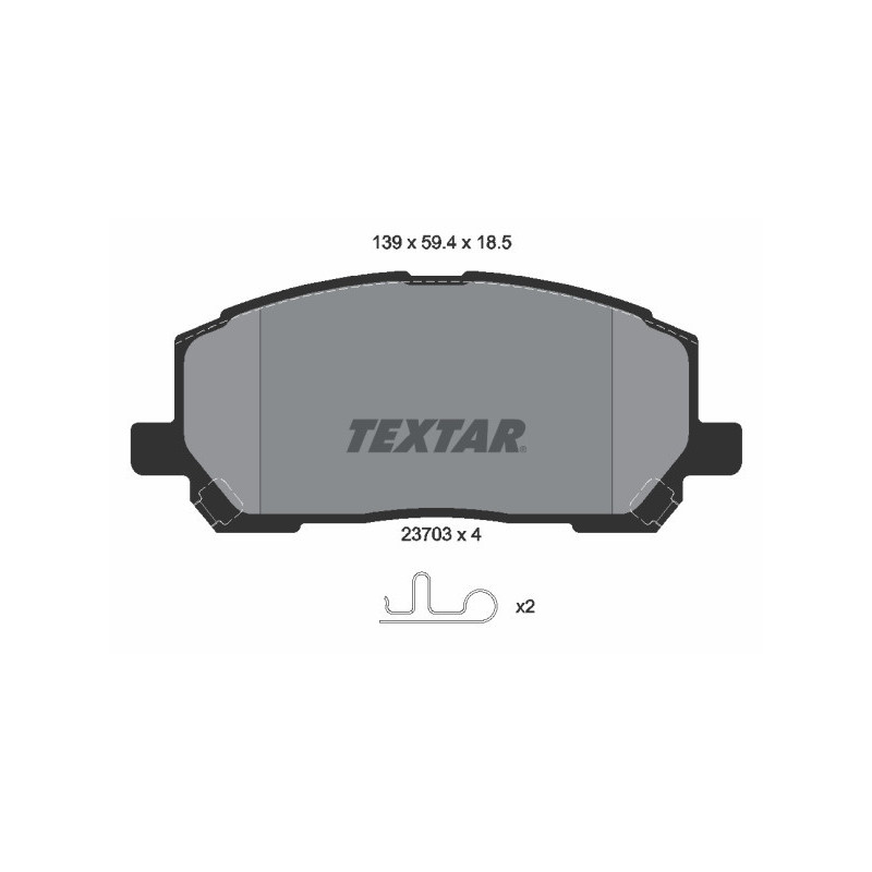 TEXTAR 2370301 Plaquettes de frein avant pour Highlander RX