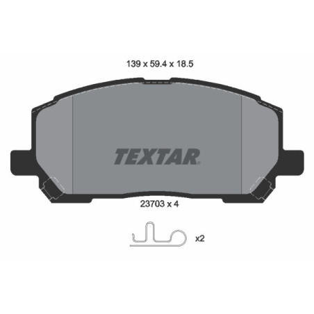 TEXTAR 2370301 Brzdové destičky přední pro Highlander RX