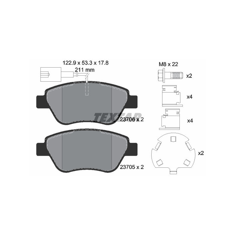 TEXTAR 2370601 Plaquettes de frein Avant pour