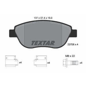 TEXTAR 2370803 Pastiglie freno anteriore per 307 Doblo 207 C4 Xsara Idea Berlingo Linea