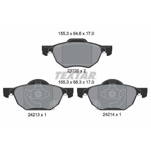 TEXTAR 2372001 Brzdové platničky predný pre Honda Accord