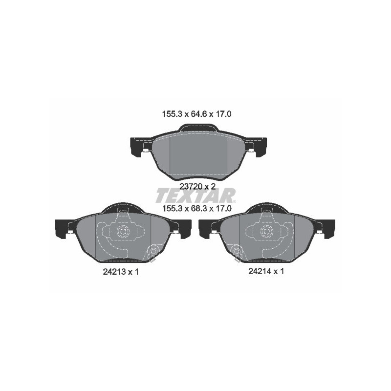 TEXTAR 2372001 Bremsbeläge Vorne für Honda Accord