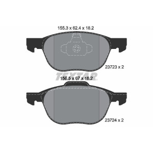 TEXTAR 2372301 Brzdové destičky přední pro Focus 3 C-Max Ecosport V40 V50 S40 C30 5 Kuga