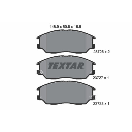 TEXTAR 2372601 Brzdové destičky přední pro Rodius Opirus Terracan Equus Stavic XG